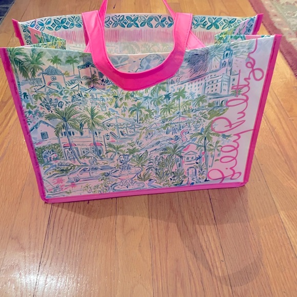LILLY PULITZER West Palm Beach Reusable Shopper Tote Bag - Picture 4 of 5